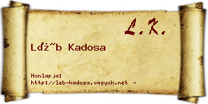 Léb Kadosa névjegykártya