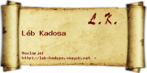 Léb Kadosa névjegykártya